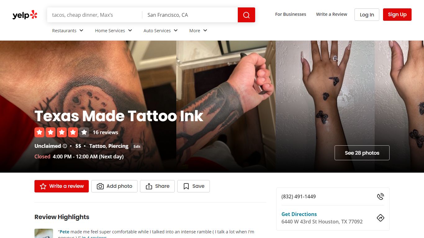 TEXAS MADE TATTOO INK - 28 Photos & 15 Reviews - Yelp