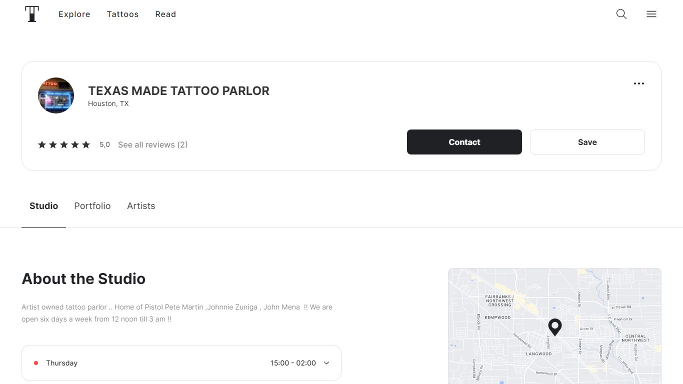 TEXAS MADE TATTOO PARLOR • Tattoo Studio • Tattoodo
